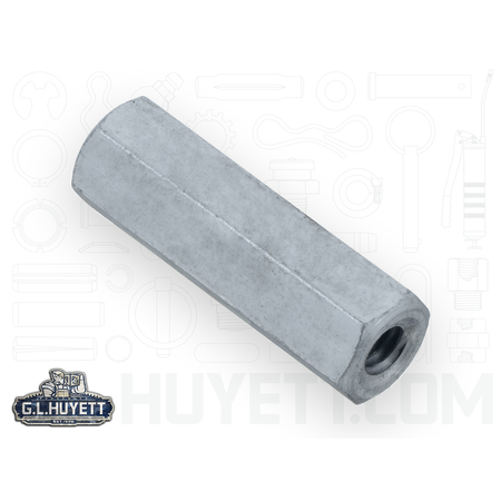 G.L. HUYETT Coupling Nut, #8, Steel, Zinc Plated, 1 in Lg NCZ-0832-1000